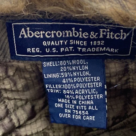 Vintage Abercrombie & Fitch Wool Navy Blue Trapper/Musher Hat